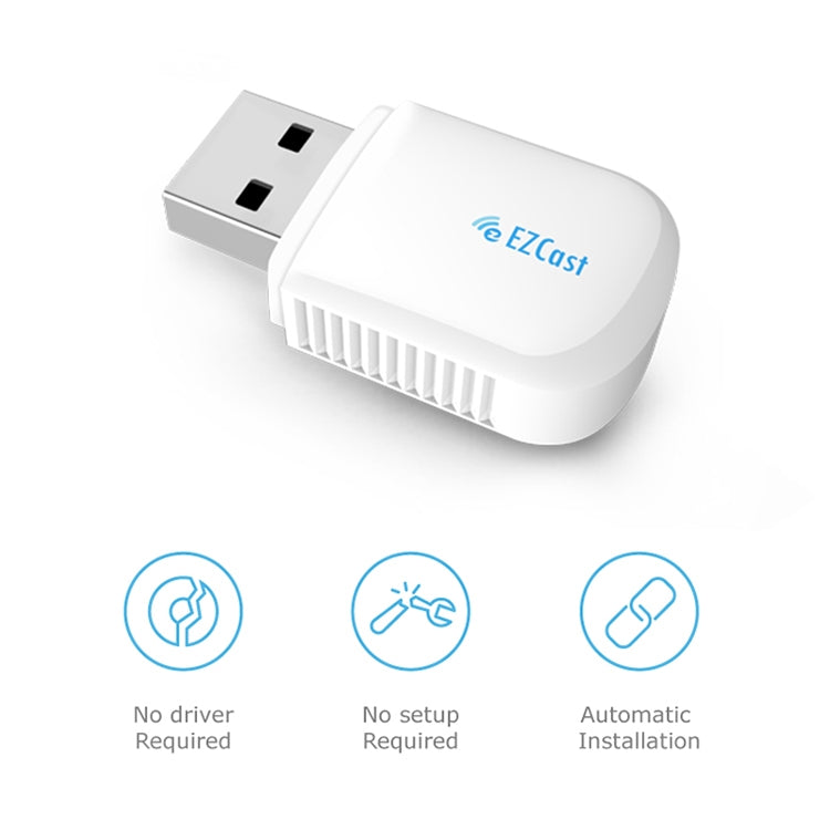 EZCast EZC-5200BS 600Mbps Dual Band WiFi + Bluetooth USB 2.0 Wireless Adapter EZCast EZC-5200BS 600Mbps Dual Band WiFi + Bluetooth USB 2.0 Wireless Adapter